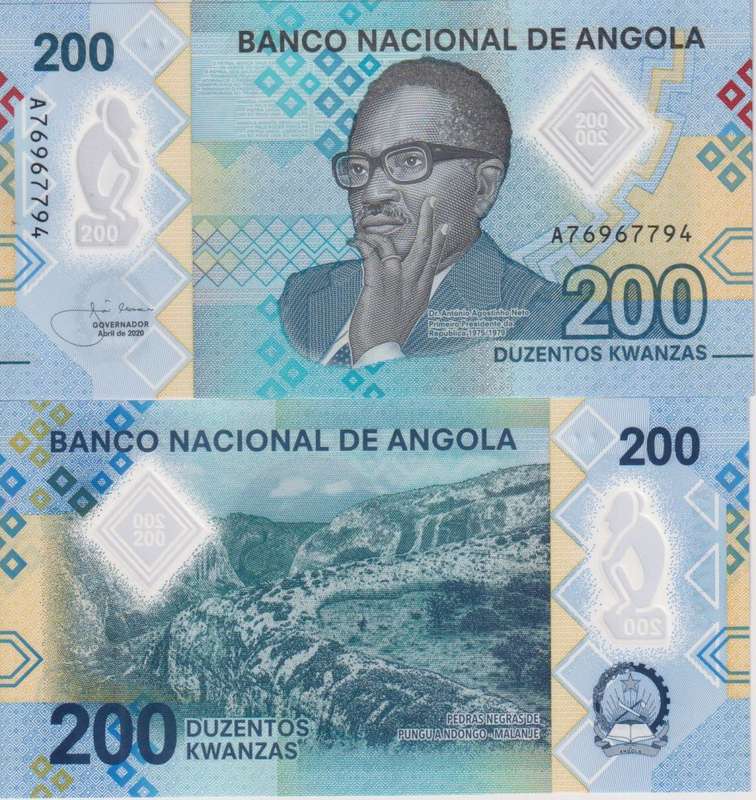 Angola 200 Kwanzas 2020, P-160, UNC, Polymer