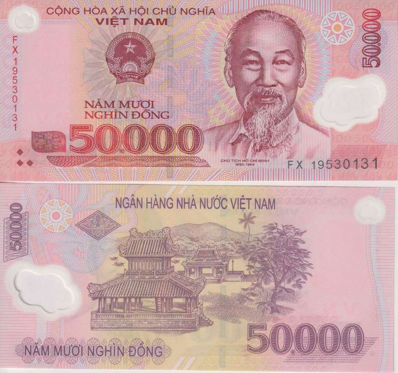Vietnam 50,000 Dong  2019, P-121m, UNC, Polymer