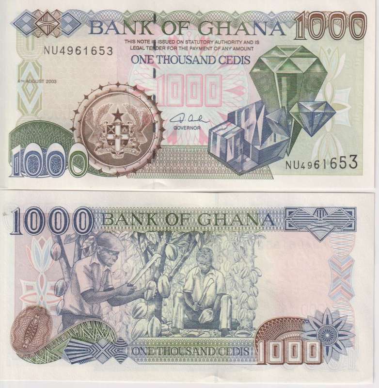Ghana 1000 Cedis 2003 UNC