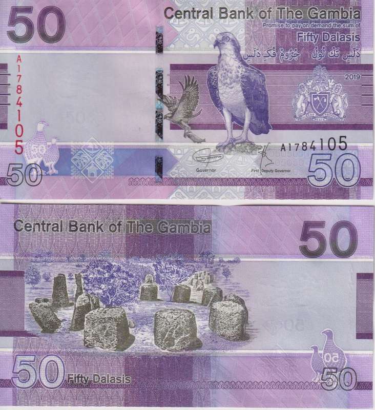 The Gambia 50 Dalasis 2019 UNC