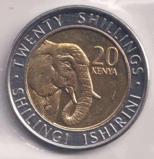 KENYA: Coins Set : 1, 5, 10, 20 SHILLINGS. 2018. All Mint with AFRICAN ANIMALS