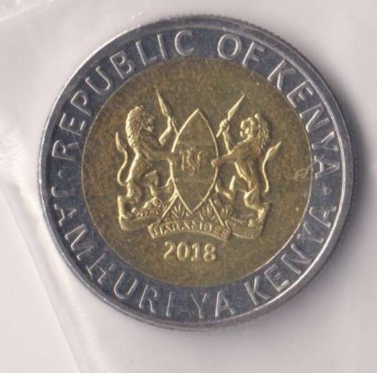 KENYA: Coins Set : 1, 5, 10, 20 SHILLINGS. 2018. All Mint with AFRICAN ANIMALS