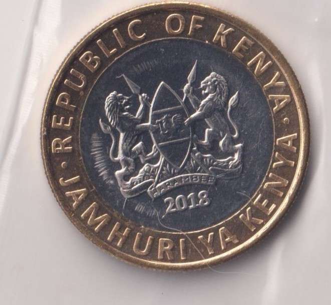 KENYA: Coins Set : 1, 5, 10, 20 SHILLINGS. 2018. All Mint with AFRICAN ANIMALS