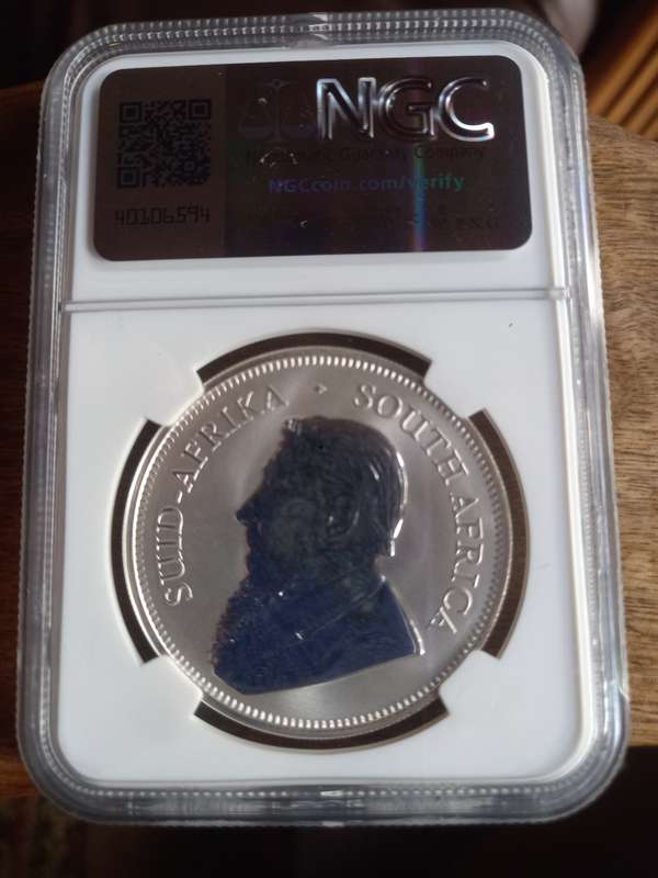 2017 SILVER 1 OZ KRUGER RAND NGC SLABBED SP68
