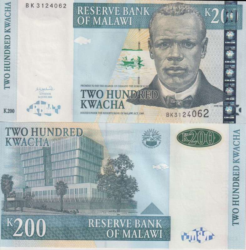 Malawi 200 Kwacha 2004  P55 UNC