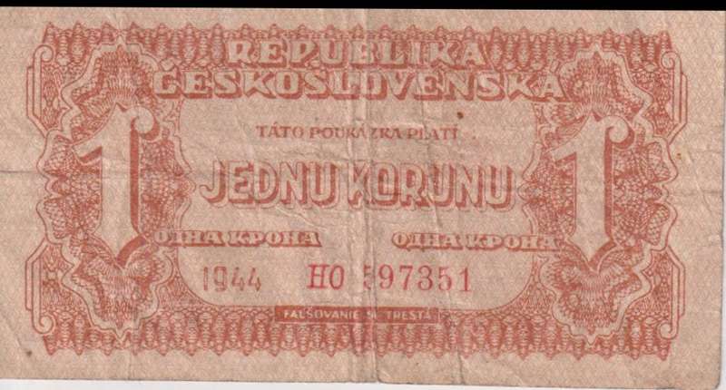 Czechoslovakia 1 Korunu 1944