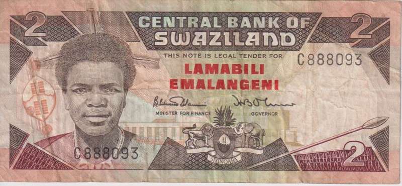 SWAZILAND - 2 EMALANGENI - ND1987 - P13a VF