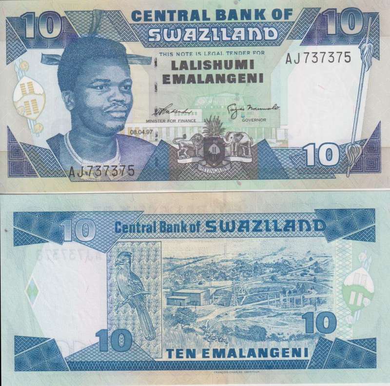 Swaziland 10 Emalangeni 1997 P-29  UNC