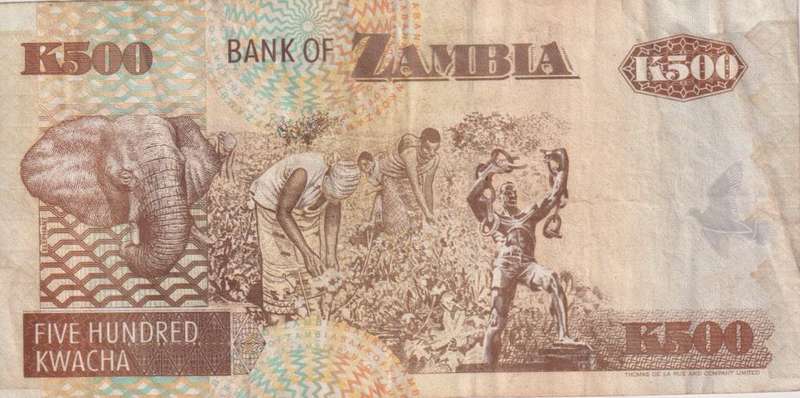 ZAMBIA 500 Kwacha 1992 P.39 VF