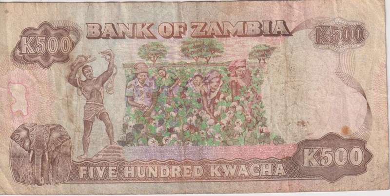 Zambia 500 Kwacha 1991 P35a VF