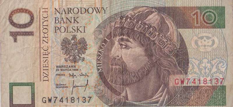 Poland 10 Zlotych 1994 P-173 VF