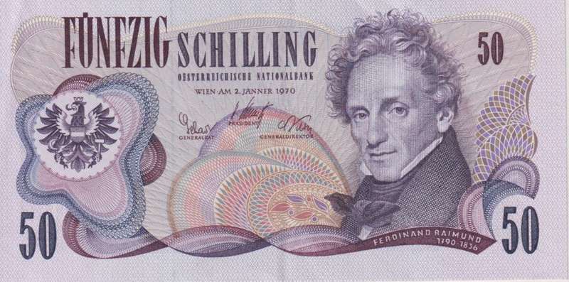 Austria 50 Schilling 1970 P-143 XF