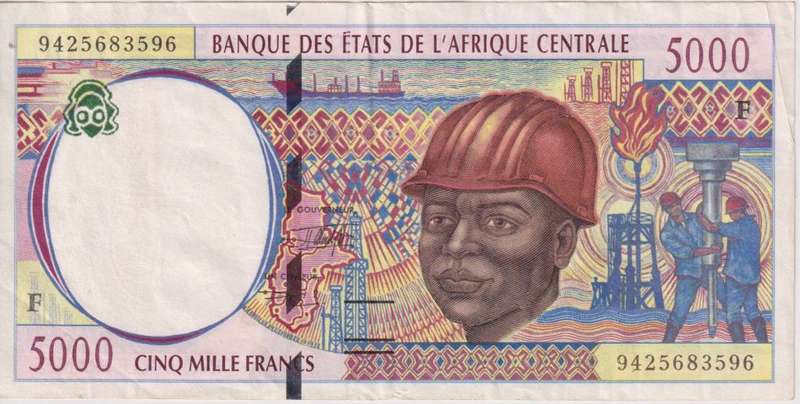 Central African Republic, States, 5000 Francs, 1999, P-304F XF