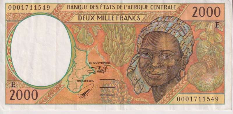 Central African Republic, CAMEROUN, 2000 Francs, 2000 P203 VF