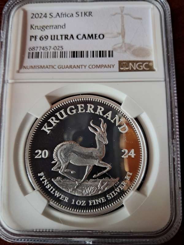 2024 SILVER 1 OZ KRUGER RAND NGC SLABBED PF69 ULTRA CAMEO