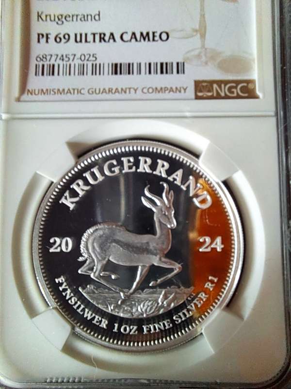 2024 SILVER 1 OZ KRUGER RAND NGC SLABBED PF69 ULTRA CAMEO