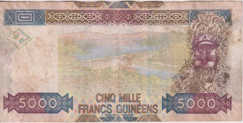 Guinea 5000 Francs, 2006, P-41a VF