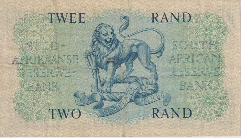 REPUBLIC OF SOUTH AFRICA - 2 RAND M.H. de Kock /60 1961  #E/A 366 VF