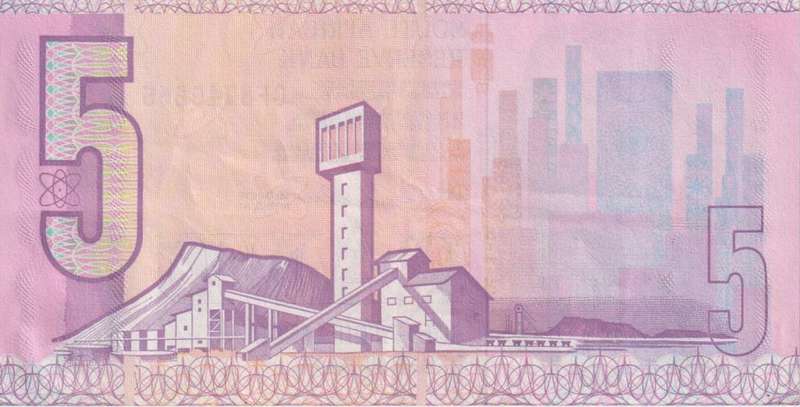 REPUBLIC OF SOUTH AFRICA - 5 RAND C.L.Stals CF 1990  E/A 468 XF