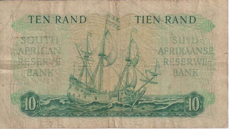 REPUBLIC OF SOUTH AFRICA - 10 RAND M.H. de Kock C/4  1961  A/E 494 F