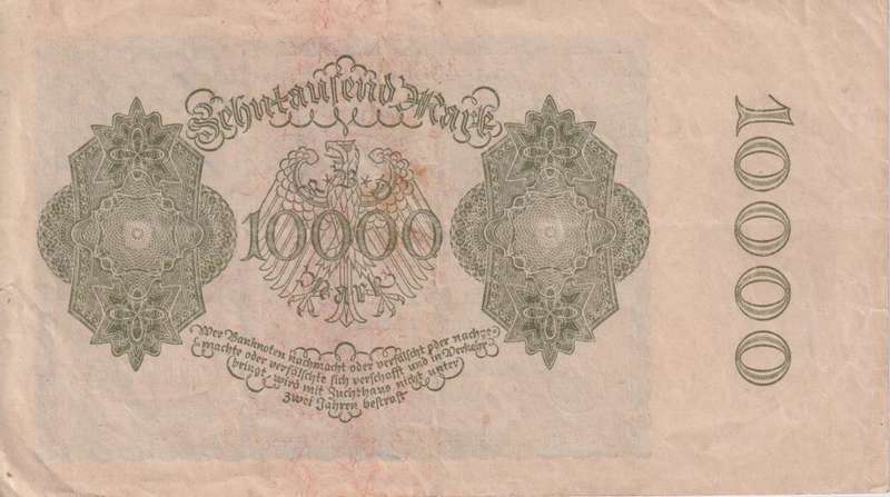 Germany, 10000 Mark, Reichbanknote 1922, P-72 VF (USED)