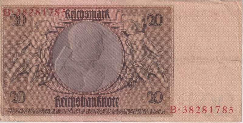 GERMANY 20 REICHSMARK 1929 P181 VF