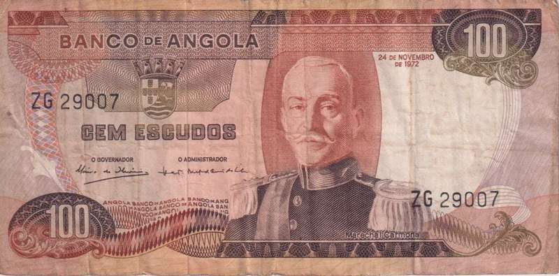 ANGOLA 100 ESCUDOS 1972 P101  VF
