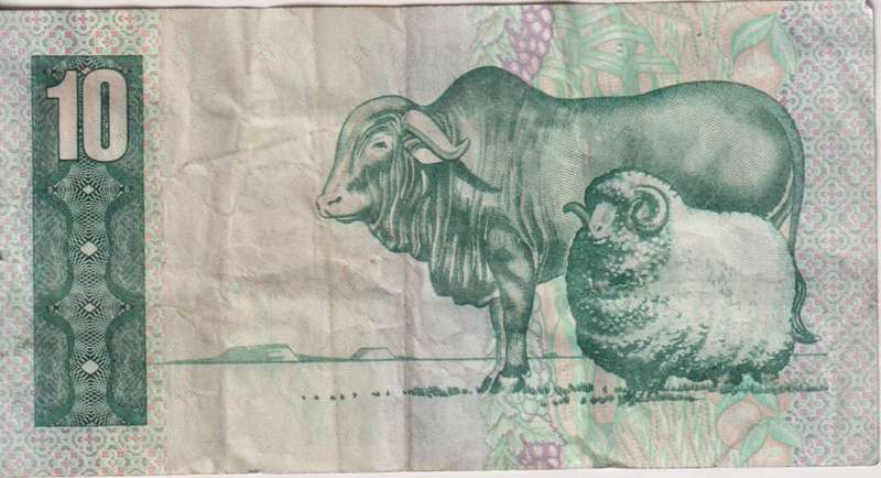 REPUBLIC OF SOUTH AFRICA - 10 RAND T.W.de Jongh C2/71  1978 #A/E 526 VF