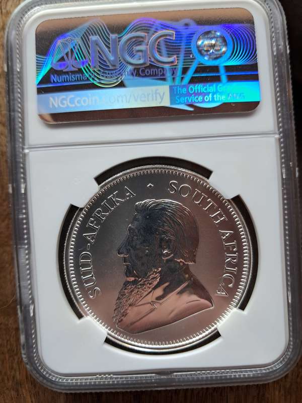 DISCOUNTED! NGC SILVER 1 OZ KRUGER RAND NGC GRADED SP69 50 th anniversary 2017