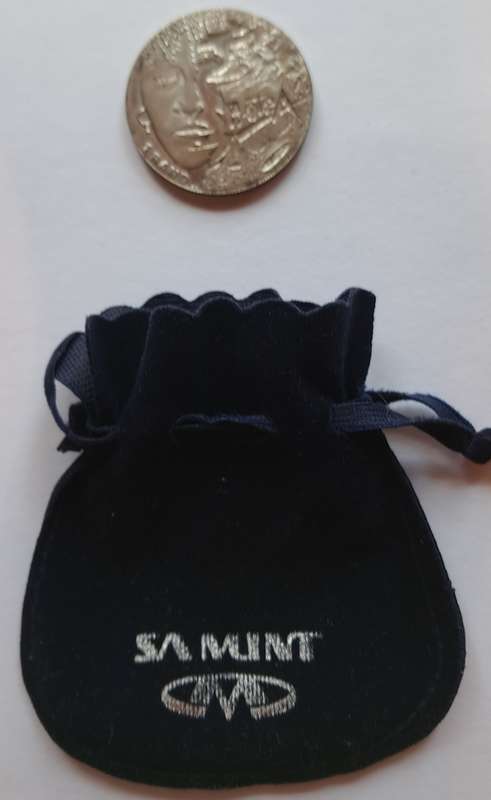1997  SILVER  1 RAND  RSA S.A.WOMEN IN BAG OF THE SA MINT