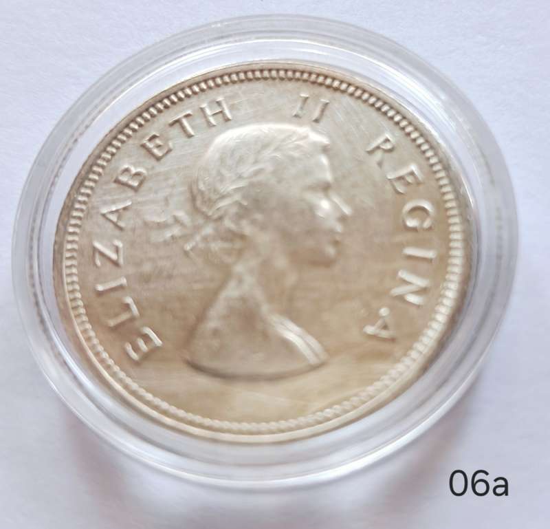 UNION OF SOUTH AFRICA -  2 SHILLINGS  1954 SILVER  - IN CAPSULE
