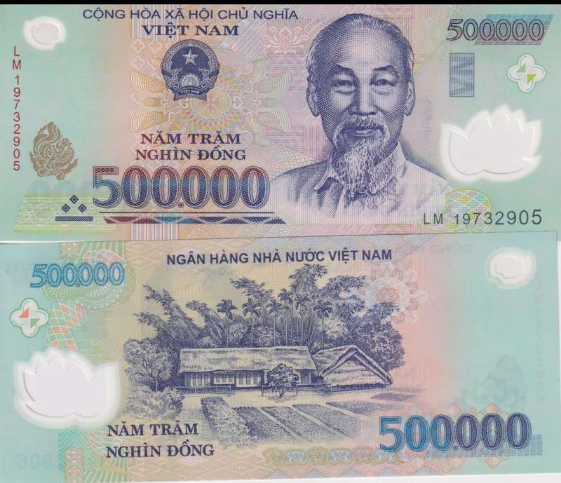 Vietnam 500,000 Dong P-124 UNC, Polymer