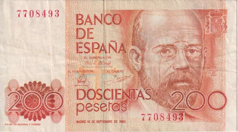 Spain 200 Pesetas 1980 P 156 VF