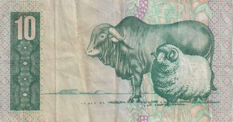 REPUBLIC OF SOUTH AFRICA - 10 RAND T.W.de Jongh C2/71  1978 #A/E 526 VF
