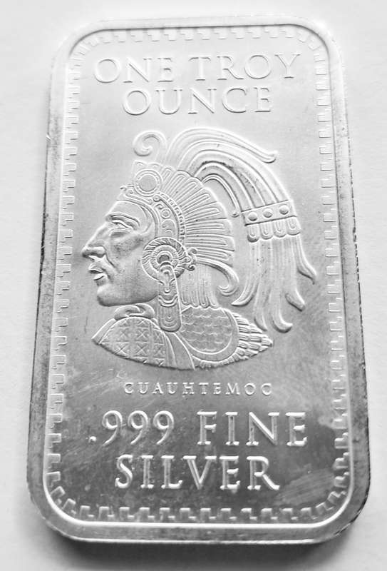 1 OZ SILVER BAR - AZTEC CALENDER  - GOLDEN STATE MINT