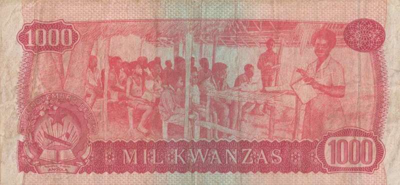 ANGOLA 1000 KWANZAS 1976 P113 VF