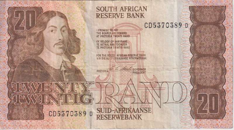 REPUBLIC OF SOUTH AFRICA - 20 RAND C.L.Stals CD 1990 E/A 687 VF