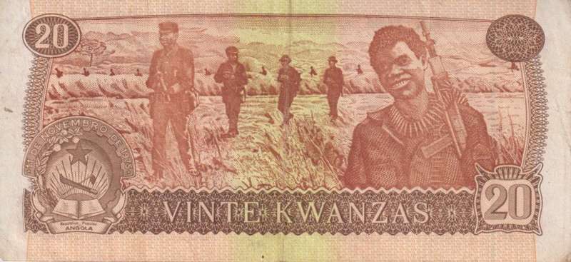 ANGOLA 20 KWANZAS 1976 P109 VF
