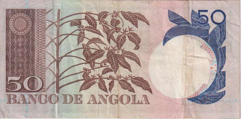 ANGOLA 50 ESCUDOS 1973 P15  VF