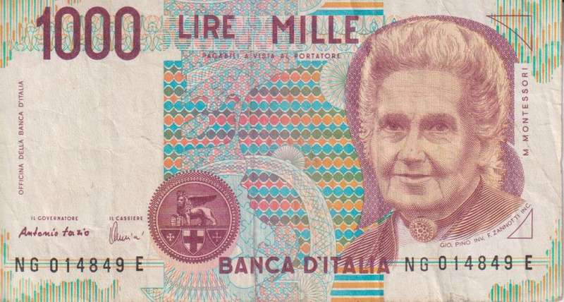 ITALY 1000 Lire P 114c 1990  VF