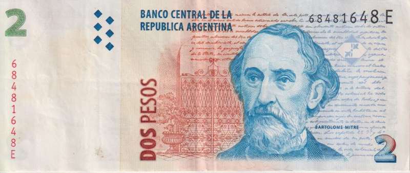Argentina, 2 Pesos 2002  P-352 VF