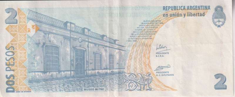 Argentina, 2 Pesos 2002  P-352 VF
