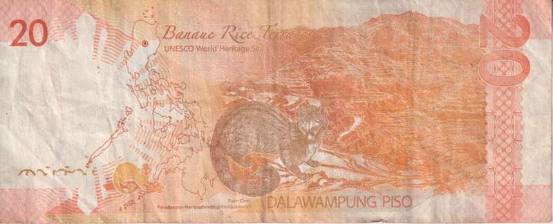 PHILIPPINES 20 PISO 2015 P206a VF
