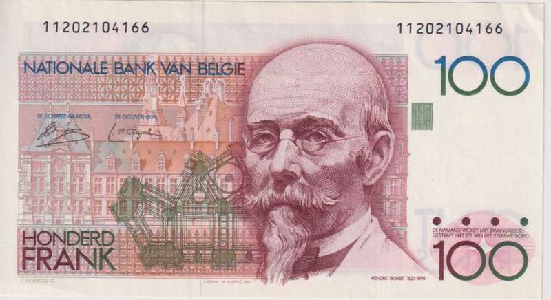 BELGIUM 100 FRANCS 1978-79 P140a  A-UNC