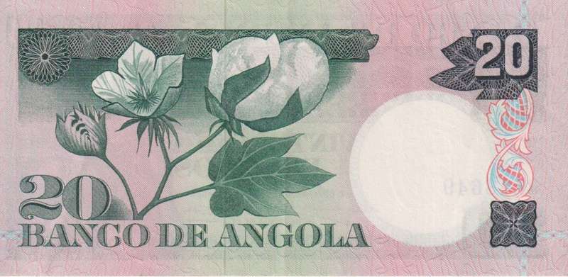ANGOLA 20 ESCUDOS 1973 P104  XF