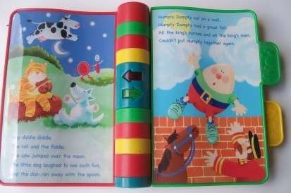 AWESOME KIDDIES BOOK IN HARD PLASTIC OF NURSERY RHYMES IN GOOD CONDITION