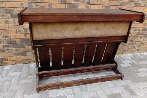 R E D U C E D   DARK WOOD BAR WITH LOCKABLE CUPBOARD FOR THOSE VALUABLE ITEMS