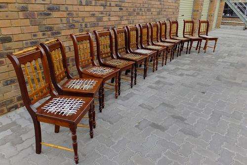 BEAUTIFUL YELLOWWOOD AND IMBUIA  DININGROOM CHAIRS IN PERFECT CONDITION