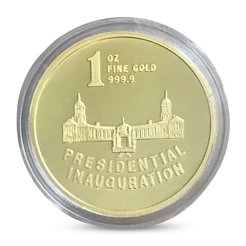 1 Oz Gold Coin. 999.9% PROOF Coin. Gold. 24ct. South Africa 1994 Presidential Inauguration