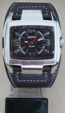 JUSTIN WATCH WITH GENUINE LEATHER STRAP